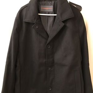 Men’s Hawke&Co. Wool Melton Top Coat-X-Large